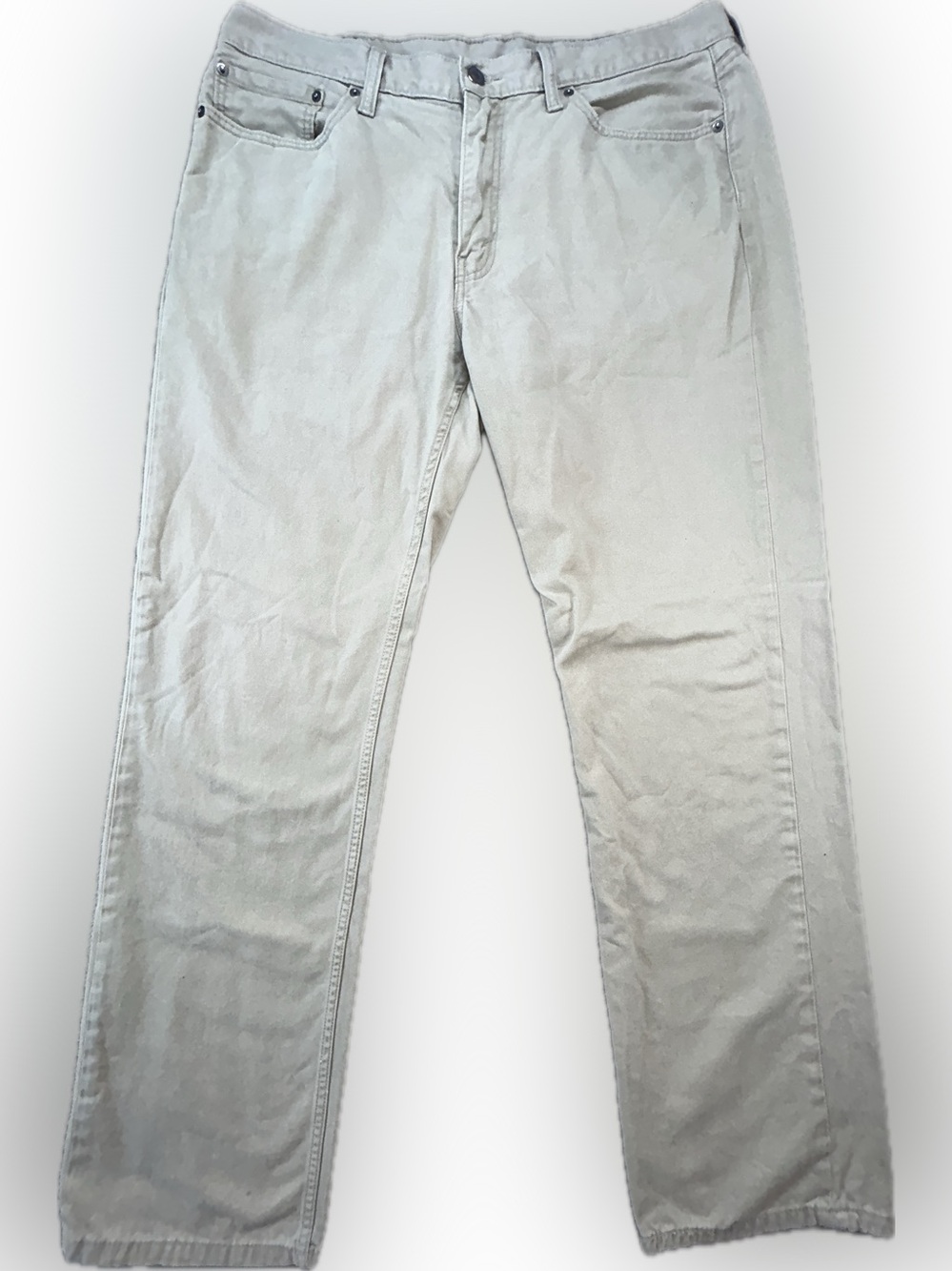 Mens Levis 514 Straight Fit Jeans Khaki Tan 38x34 00514-0407